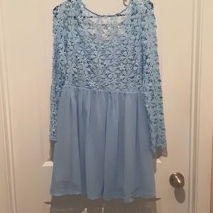 Adorable! Yoins Yours Inspiration above knee, light blue dress, size S